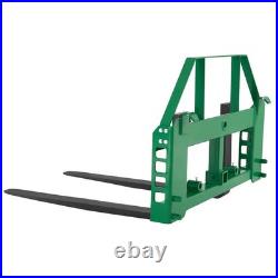 Uimoso Pallet Fork Frame Attachment with 36 Skid Steer Forks for JD Tractors