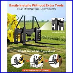Uimoso Skid Steer Pallet Frame Hitch Receiver & Spear Sleeves 4000 lbs Capacity