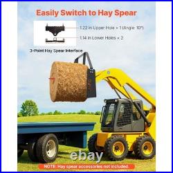Uimoso Skid Steer Pallet Frame Hitch Receiver & Spear Sleeves 4000 lbs Capacity