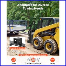 Uimoso Skid Steer Pallet Frame Hitch Receiver & Spear Sleeves 4000 lbs Capacity