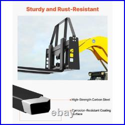 Uimoso Skid Steer Pallet Frame Hitch Receiver & Spear Sleeves 4000 lbs Capacity