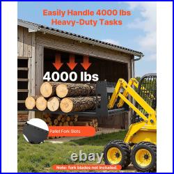 Uimoso Skid Steer Pallet Frame with Hitch Receiver & Spear Sleeves 4000 lbs