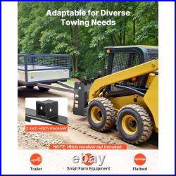 Uimoso Skid Steer Pallet Frame with Hitch Receiver & Spear Sleeves 4000 lbs