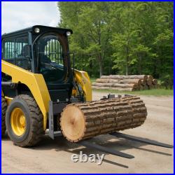 Uimoso Skid Steer Pallet Frame with Hitch Receiver & Spear Sleeves 4000 lbs