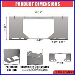 Universal 3/8,1/2 Skid Steer Quick Attach Plate Compatible withTractors, Loaders