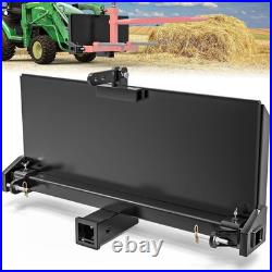 Universal 3 Point Adapter Plate with 2 Hitch Receiver Adjustable Width 8-43