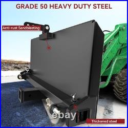 Universal 3 Point Adapter Plate with 2 Hitch Receiver Adjustable Width 8-43