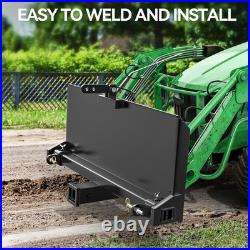Universal 3 Point Adapter Plate with 2 Hitch Receiver Adjustable Width 8-43