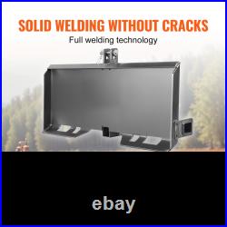 Universal 3-Point Skid Steer Plate, 5/16 Steel Adapter for Tractors & Loaders