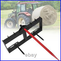 Universal Farms Hay Bale Spear 49 Bucket Skid Steer Loader Tractor Attachment