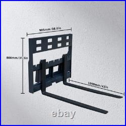 Universal Skid Steer Pallet Fork Attachment 43 Forks for Tractor Loaders