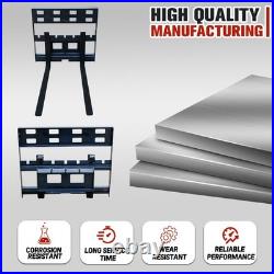 Universal Skid Steer Pallet Fork Attachment 43 Forks for Tractor Loaders