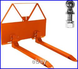 Universal Skid Steer Pallet Forks 46 Inch Hitch Ball Hole Tractor Accessory