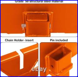 Universal Skid Steer Pallet Forks 46 Inch Hitch Ball Hole Tractor Accessory