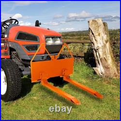 Universal Skid Steer Pallet Forks 46 Inch Hitch Ball Hole Tractor Accessory