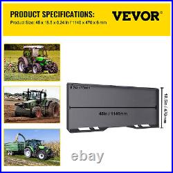 VEVOR 1/4 Universal Mount Plate Skid Steer Hitch Quick Attachment for Tractor