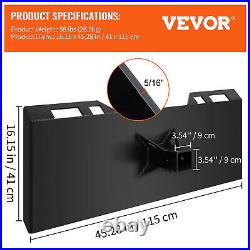 VEVOR 1/4 thick Skid Steer Mount Plate Adapter Loader Quick Tach Attachment
