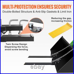 VEVOR 2000/4000 LBS Clamp on Pallet Forks Tractor Bucket Forks 43/60