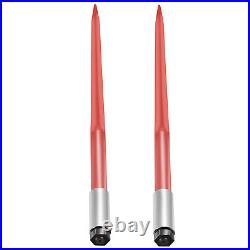 VEVOR 2pcs Hay Bale Spear 43 3000 lbs Capacity Spike Fork for Tractors Loaders