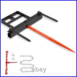 VEVOR 39 Hay Spear Bale Spear Skid Steer Loader Tractor Bucket Attachment