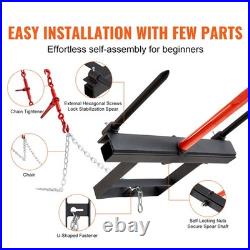 VEVOR 39 Hay Spear Bale Spear Skid Steer Loader Tractor Bucket Attachment