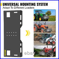 VEVOR 3/16 Skid Steer Mount Plate Adapter Loader Quick Tach Attachment withHoles