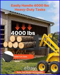 VEVOR 45 Skid Steer Pallet Frame with Hitch Receiver & Spear Sleeves 4000 lbs