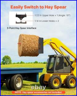 VEVOR 45 Skid Steer Pallet Frame with Hitch Receiver & Spear Sleeves 4000 lbs