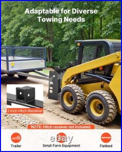 VEVOR 45 Skid Steer Pallet Frame with Hitch Receiver & Spear Sleeves 4000 lbs