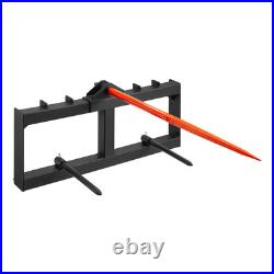 VEVOR 49 Hay Spear Bale Spears Skid Steer Loader Tractor Attachment 1600lbs