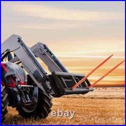 VEVOR 49 Hay Spear Bale Spears Skid Steer Loader Tractor Attachment 3000lbs