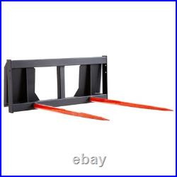 VEVOR 49 Hay Spear Bale Spears Skid Steer Loader Tractor Attachment 3000lbs