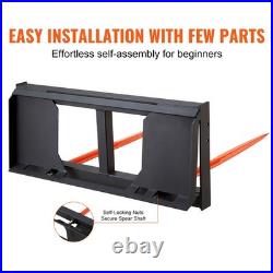 VEVOR 49 Hay Spear Bale Spears Skid Steer Loader Tractor Attachment 3000lbs