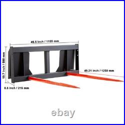 VEVOR 49 Hay Spear Bale Spears Skid Steer Loader Tractor Attachment 3000lbs