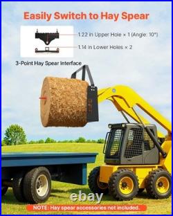VEVOR Skid Steer Pallet Frame with Hitch Receiver & Spear Sleeves 4000 lbs