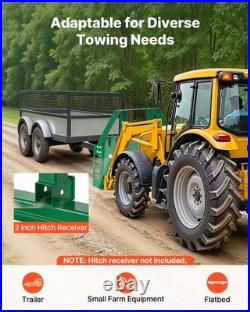 VEVOR Skid Steer Pallet Frame with Hitch Receiver & Spear Sleeves for JD Loaders