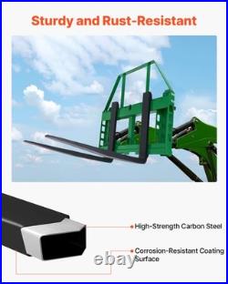 VEVOR Skid Steer Pallet Frame with Hitch Receiver & Spear Sleeves for JD Loaders