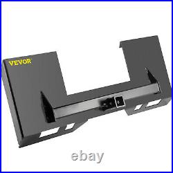 VEVOR Universal Quick Tach Skid Steer Mount Plate 1/4 Adapter Steel Loader Gray