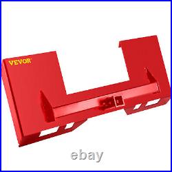 VEVOR Universal Quick Tach Skid Steer Mount Plate 1/4 Adapter Steel Loader Red