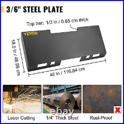 VEVOR Universal Quick Tach Skid Steer Mount Plate Adapter 3/16 Steel Loader