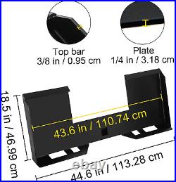 VEVOR Universal Skid Steer Mount Plate 1/4 Thick Skid Steer Plate Attachment to