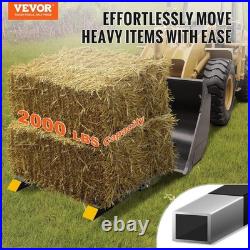Versatile 43-Inch Steel Pallet Forks for Tractor Loaders 2000lbs Capacity