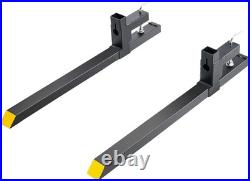 Versatile 43-Inch Steel Pallet Forks for Tractor Loaders 2000lbs Capacity