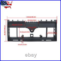 W Receiver Hitch & Spear Sleeves Skid Steer 4000lb Heavy-Duty Pallet Fork Frame