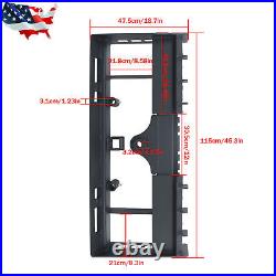 W Receiver Hitch & Spear Sleeves Skid Steer 4000lb Heavy-Duty Pallet Fork Frame