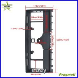 W Receiver Hitch & Spear Sleeves Skid Steer Heavy-Duty Pallet Fork Frame 4000lb
