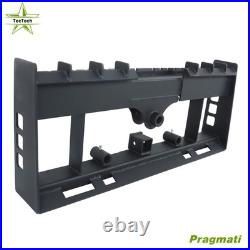 W Receiver Hitch & Spear Sleeves Skid Steer Heavy-Duty Pallet Fork Frame 4000lb
