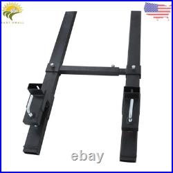 With Stabilizer Bar 4000Lbs Clamp On Pallet Forks Bucket Quick Attach 60 Tractor