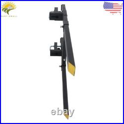 With Stabilizer Bar 4000Lbs Clamp On Pallet Forks Bucket Quick Attach 60 Tractor