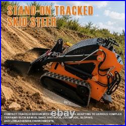 Wolfequip 23HP Compact Tractor Mini Skid Steer Loader Hydraulic Guided Drive